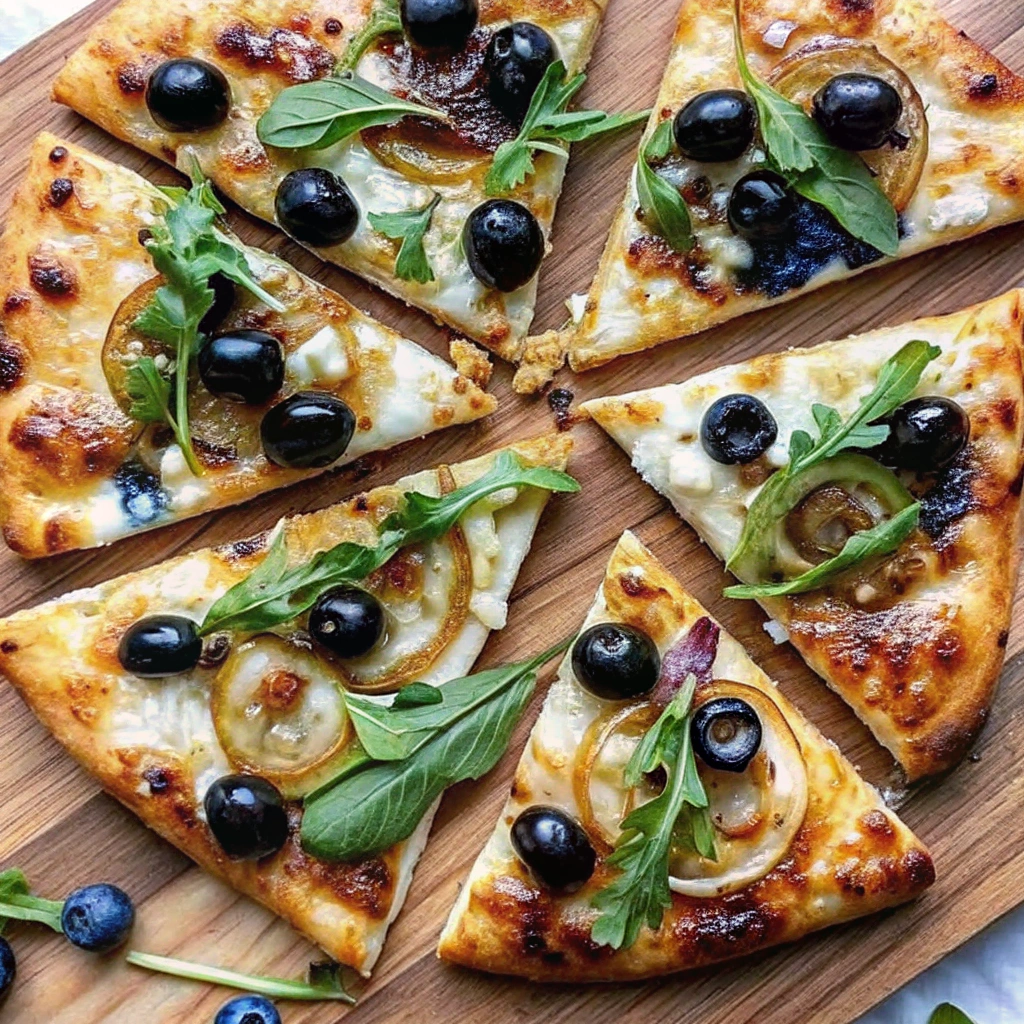 Blueberry, Feta, and Honey-Caramelized Onion Naan Pizza (1)