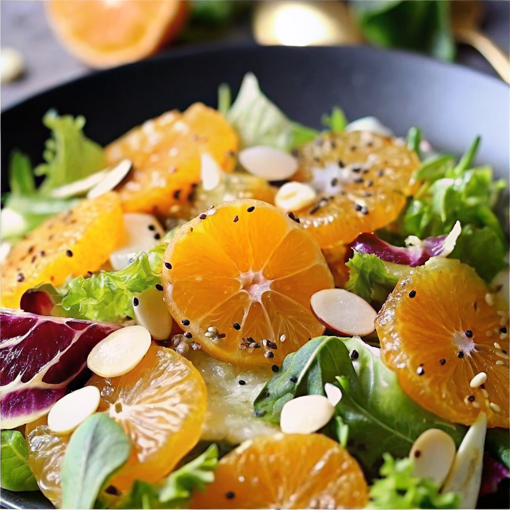 Ensalada de Zanahoria, Naranja y Almendras con Aderezo de Miel y Limón (1)