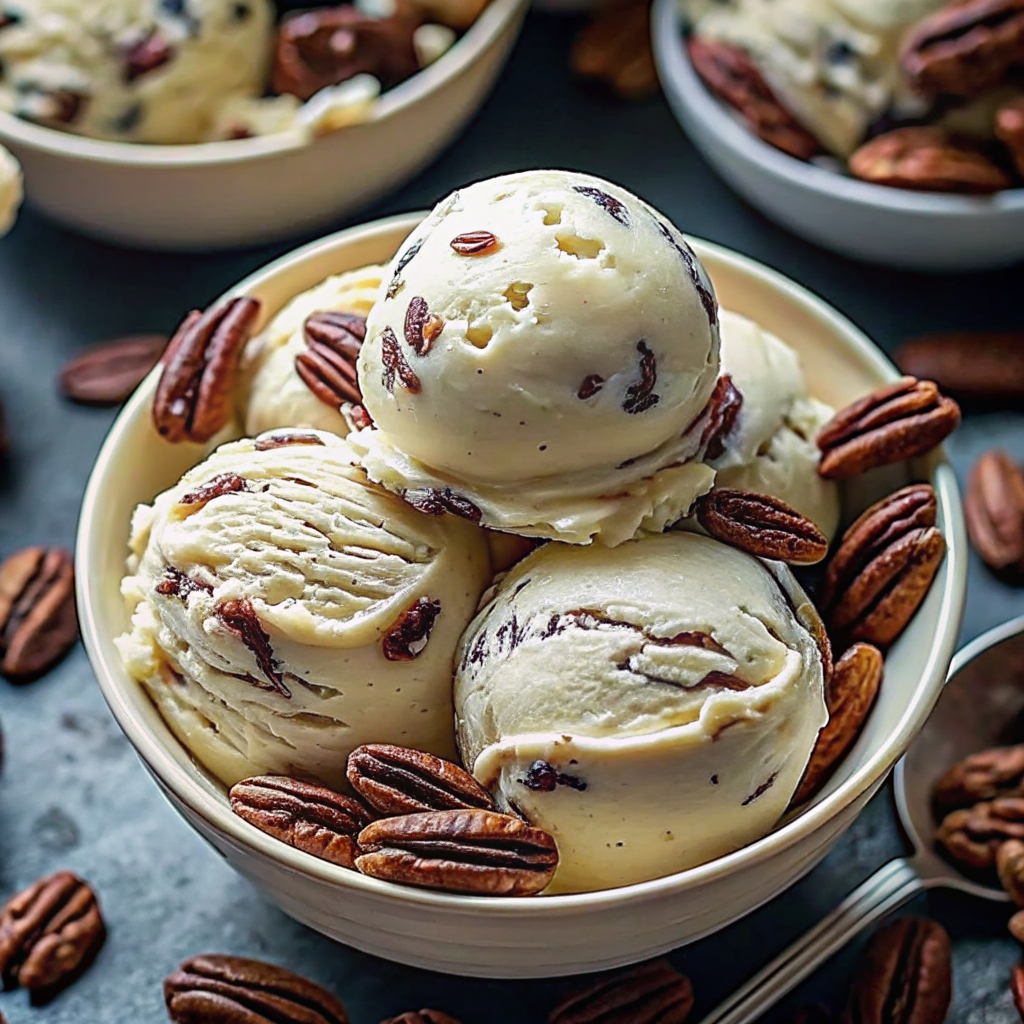 Homemade Butter Pecan Ice Cream