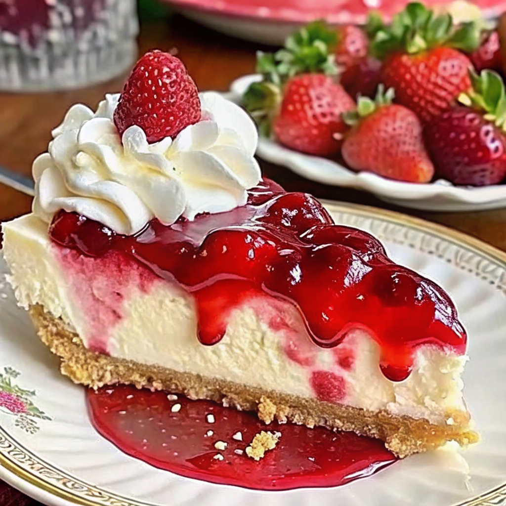 Strawberry Swirl Cheesecake